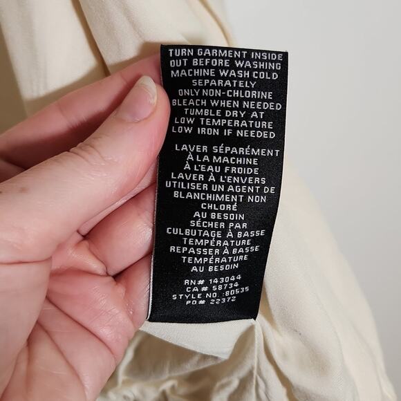 7 FOR ALL MANKIND Ivory Jacket with Eyelet Sleeves, Size Medium - Picture 14 of 14